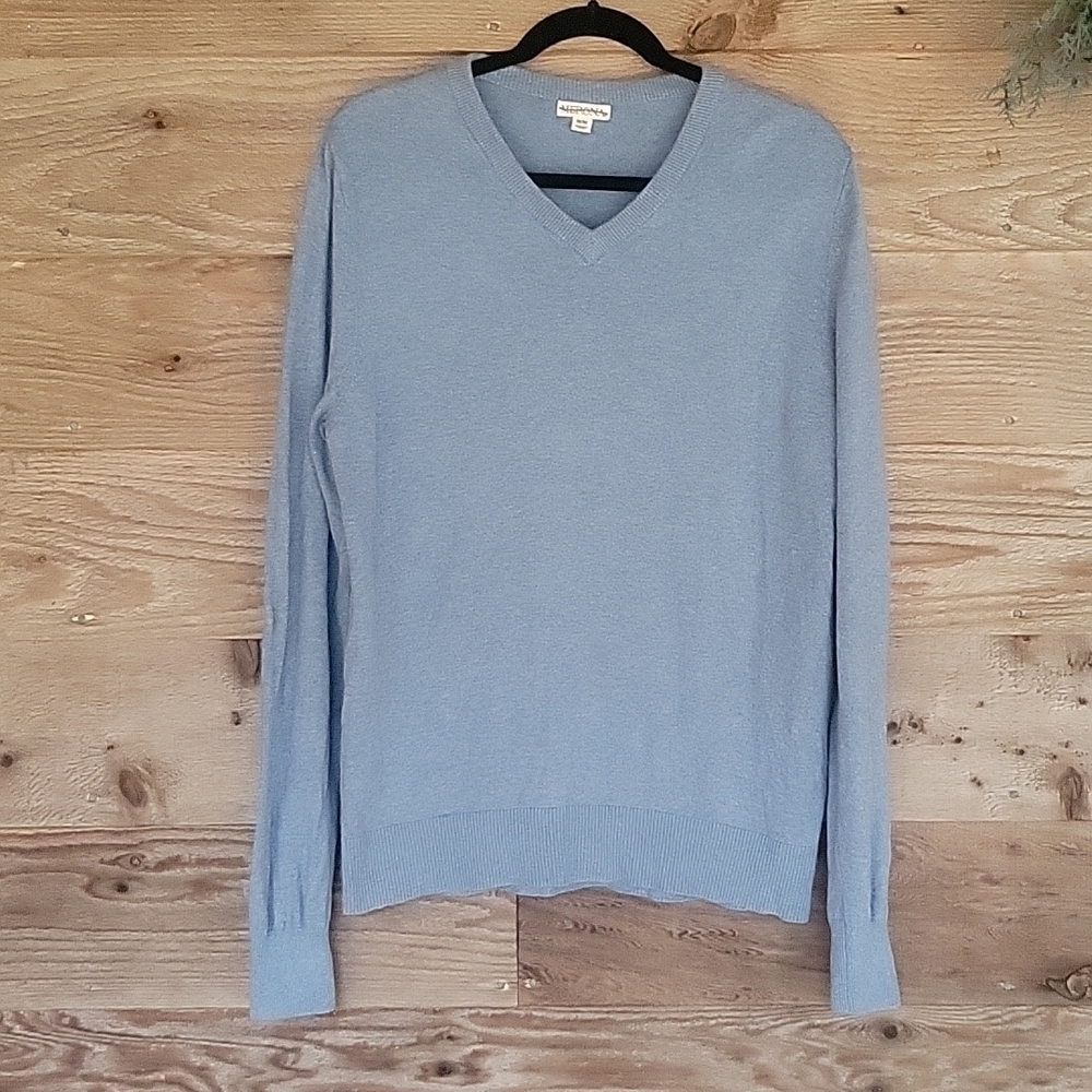 Merona Blue VNeck Sweater Size Medium